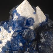 Fluorite (blue) on Quartz