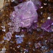 Fluorite - 2 generations, w. Calcite