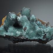 Rosasite with Aurichalcite and Calcite