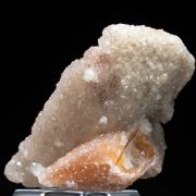 Quartz on Calcite on Danburite