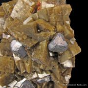 Galena and Siderite on Quartz