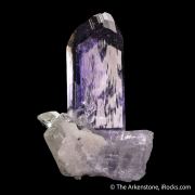 Zoisite var. Tanzanite on Diopside