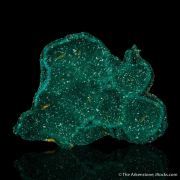 Dioptase cast after Dolomite with Wulfenite