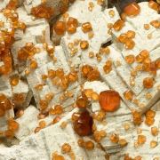 Spessartine Garnet and Smoky Quartz on Feldspar