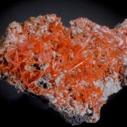 Crocoite on Gibbsite