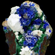 Magnesite, azurite, malachite, dolomite
