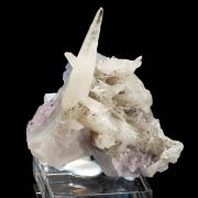 Calcite on Fluorite with Chalcopyrite