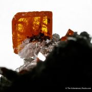Wulfenite on Quartz