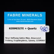 Kermesite with Quartz, Chalcopyrite and Stibnite