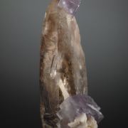 Fluorite on Smoky Quartz with Microcline