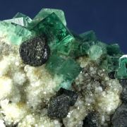 Fluorite with Galena on Quartz