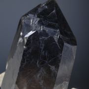 Smoky Quartz on Microcline (Amazonite)