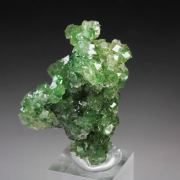 gem GARNET var. GROSSULAR with GREEN CHROMIAN PHANTOMS, CHROMITE