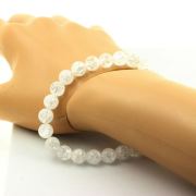 Cracked Quartz from Brazil Bracelet 8 mm Beads.