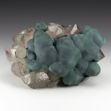 Malachite with Quartz