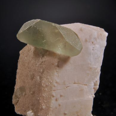 Herderite (Hydroxylherderite) on Microcline