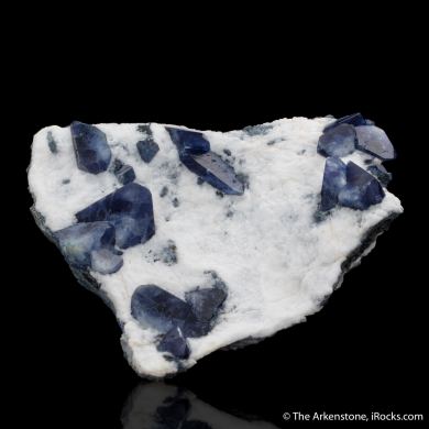 Benitoite with Natrolite