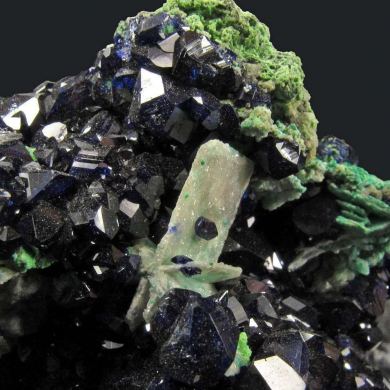 Azurite and Cerussite on Arsentsumebite
