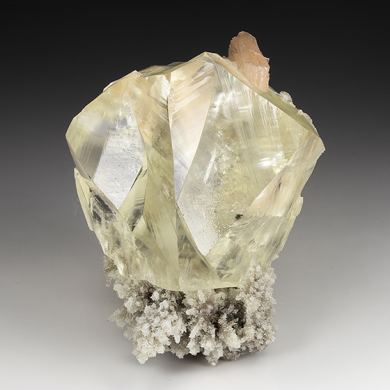 Calcite with Stilbite, Quartz
