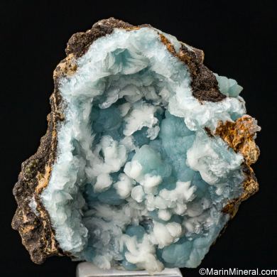 Calcite on Hemimorphite