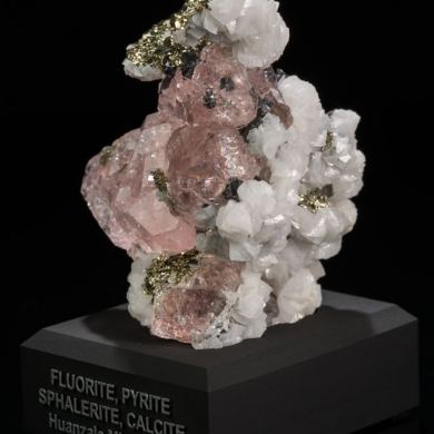 Fluorite, Pyrite, Sphalerite & Calcite from Peru
