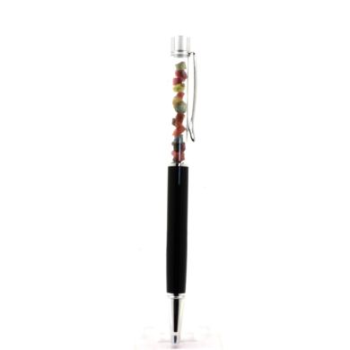 Raw multicolor Tourmaline mineral pen Zambia.