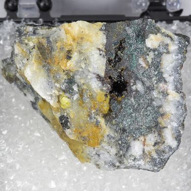 Segnitite with Beudantite, Quartz, Tetrahedrite