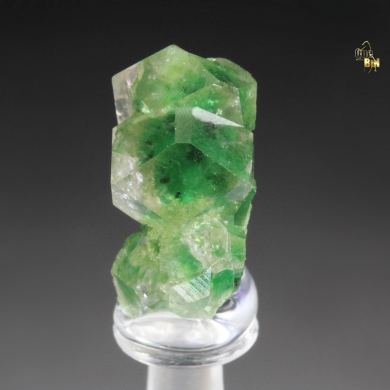 gem GARNET var. GROSSULAR with GREEN CHROMIAN PHANTOMS