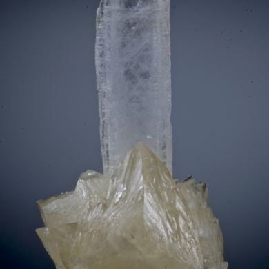 Celestite on Calcite