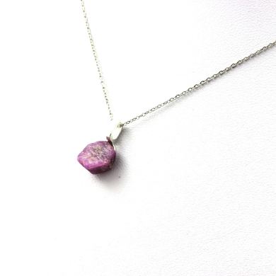 Raw Ruby Necklace. 9.66 ct.