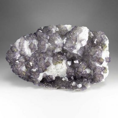Fluorite with Quartz, Pyrite