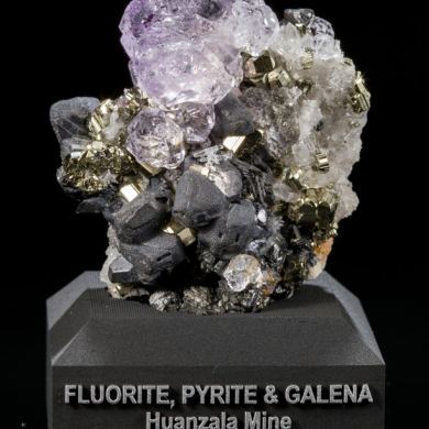 Fluorite, Pyrite & Galena from Peru