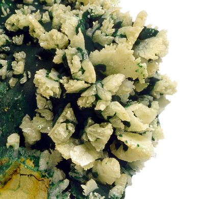 Cerussite, malachite