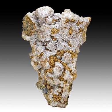 Fluorite with Siderite, Quartz