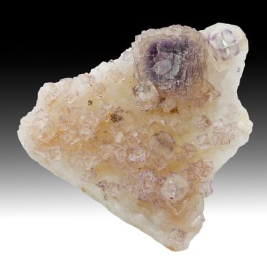 Fluorite with Quartz