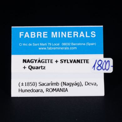 Nagyágite with Sylvanite and Quartz