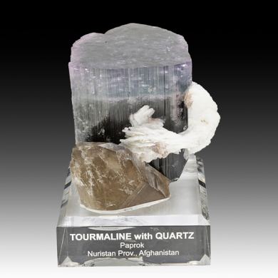 Elbaite with Quartz, Albite