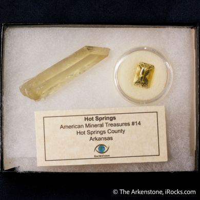 Quartz var. Citrine (natural color) (Rough & Cut set)