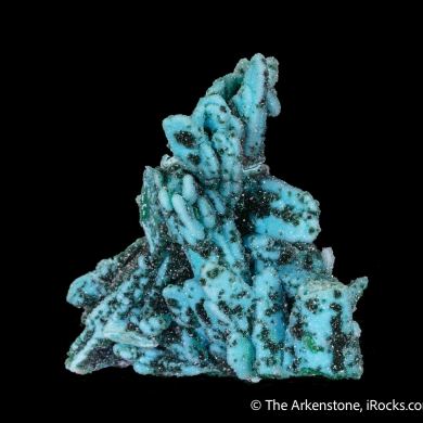 Chrysocolla after Malachite, with Quartz & Malachite