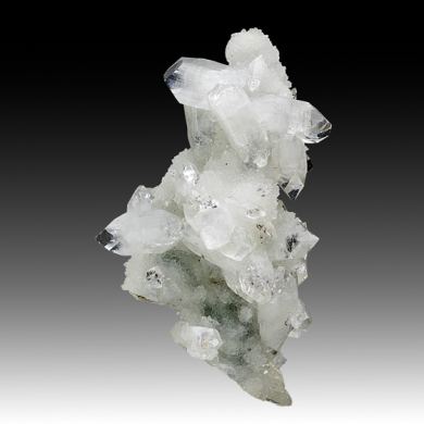 Fluorapophyllite-K with Quartz