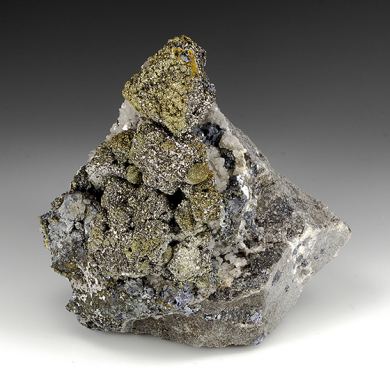 Siegenite with Chalcopyrite, Galena, Dolomite