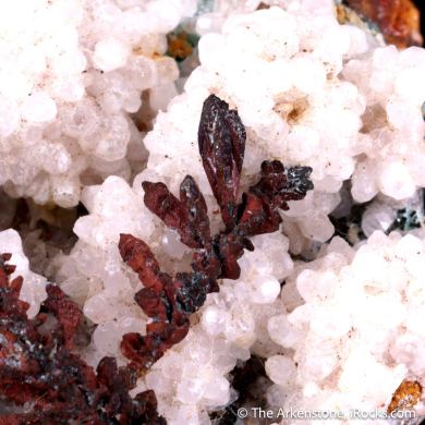 Native Copper on Calcite