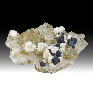 Barite with Fluorite, Galena (repaired)