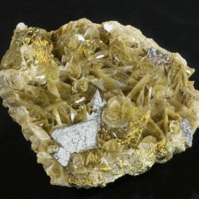 Tetrahedrite with Chalcopyrite on Siderite