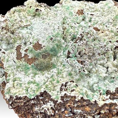 Adamite with Gibbsite