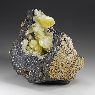 Anglesite with Cerussite, Galena