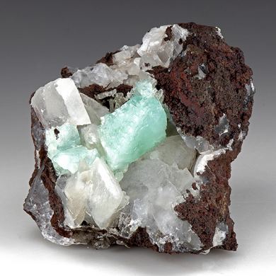 Adamite with Calcite