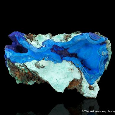 Azurite with Chalcoalunite 