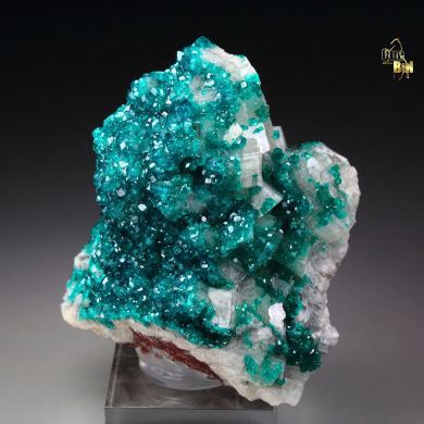 gemmy DIOPTASE, CALCITE