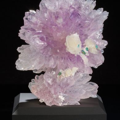 Barite on Amethyst from Brazil